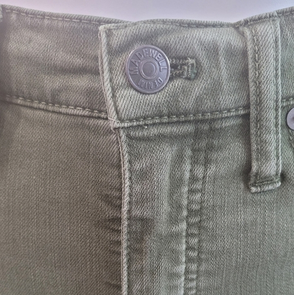 Madewell High-Rise Skinny Jeans Raw Hem Olive Moss Green Women's Size 27 - Picture 6 of 13